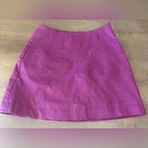 Free People Hot Pink Faux Leather Mini Skirt 0